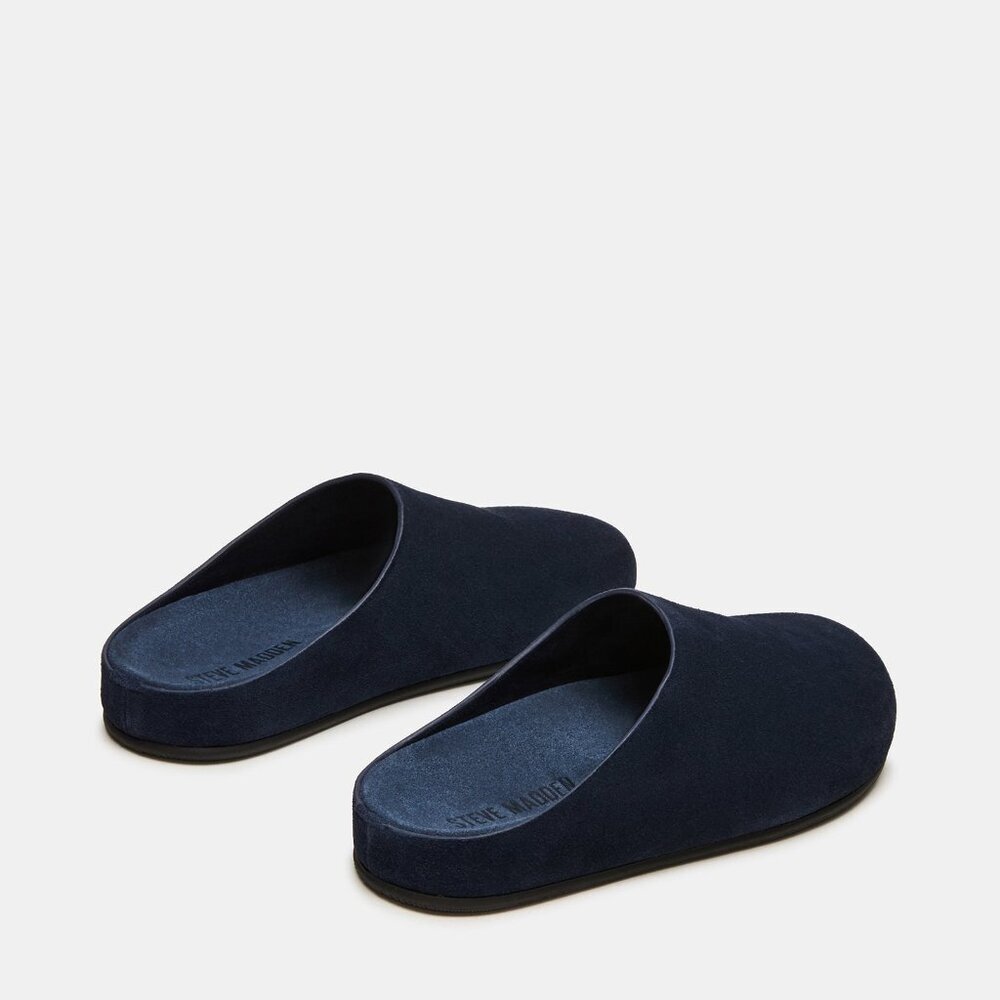 NEW Steve Madden Womens sz 7 Navy Suede mule shoes clog $119 msrp - Picture 2 of 6